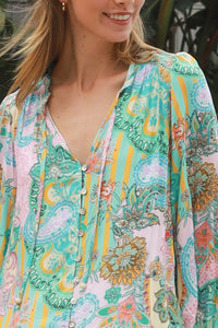 Thumbnail for Dreamers Blouse - Spring Paisley