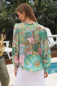 Thumbnail for Dreamers Blouse - Spring Paisley