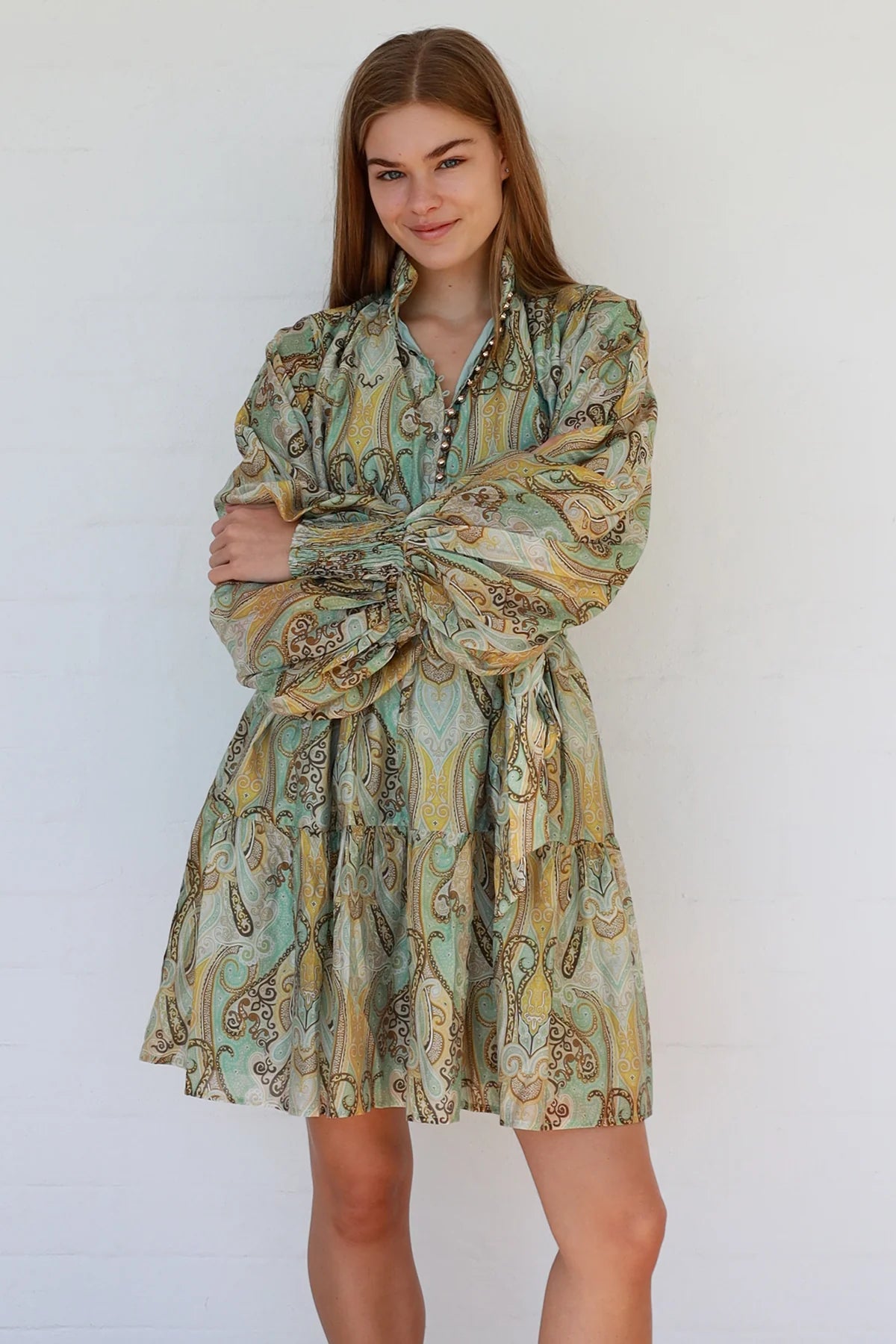 Paloma Mini Dress - Sage