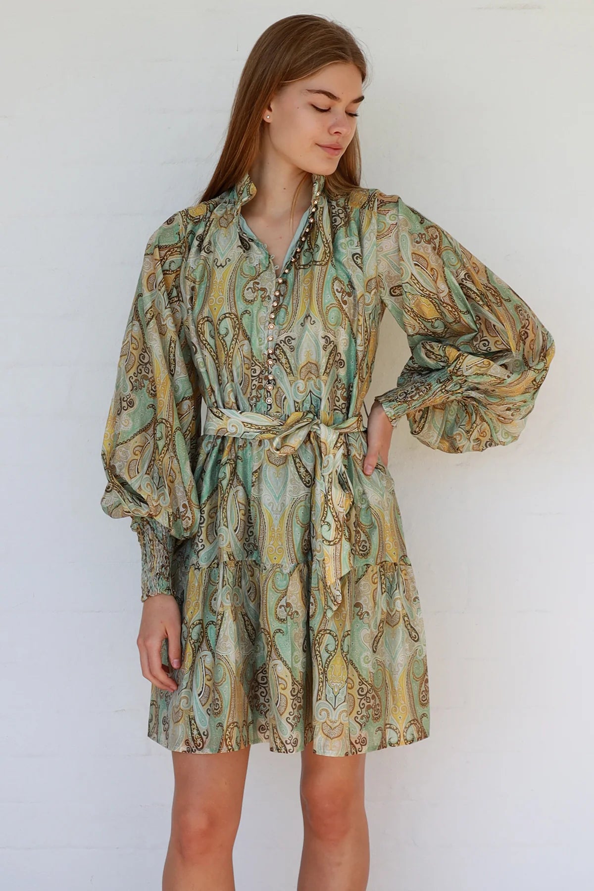 Paloma Mini Dress - Sage