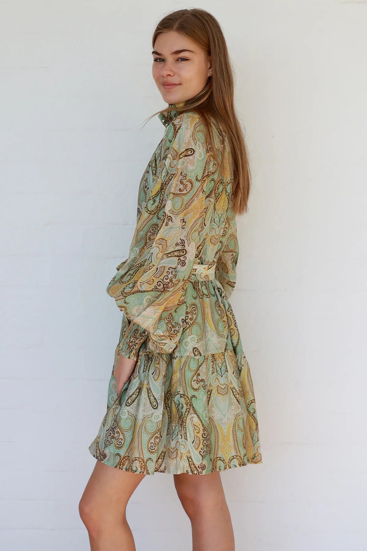 Paloma Mini Dress - Sage