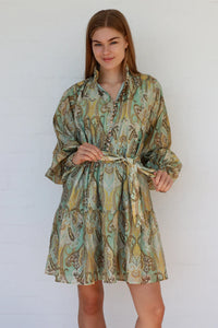Thumbnail for Paloma Mini Dress - Sage