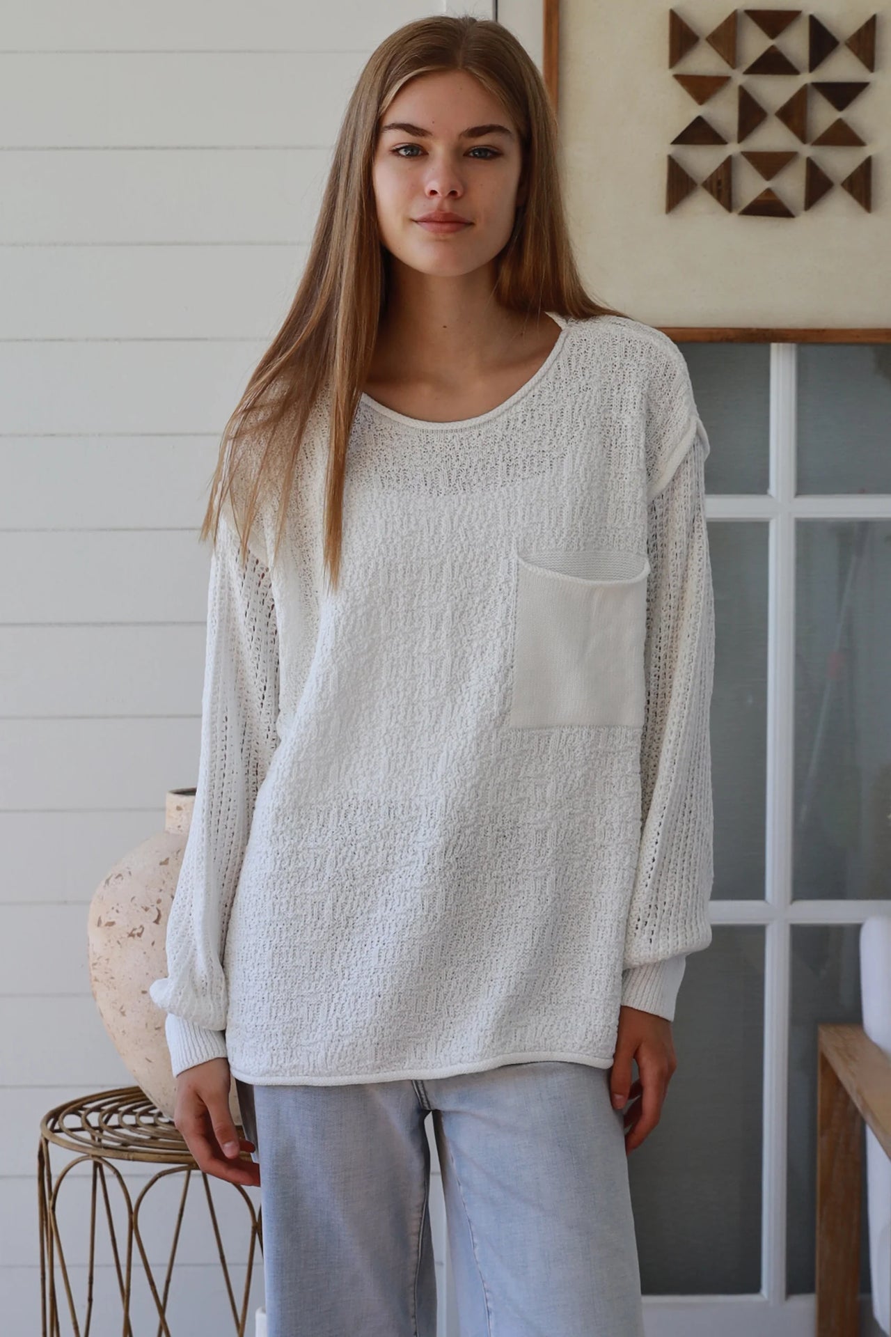 Hady Knit Jumper - White