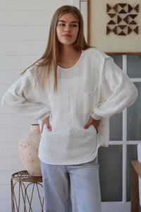 Thumbnail for Hady Knit Jumper - White