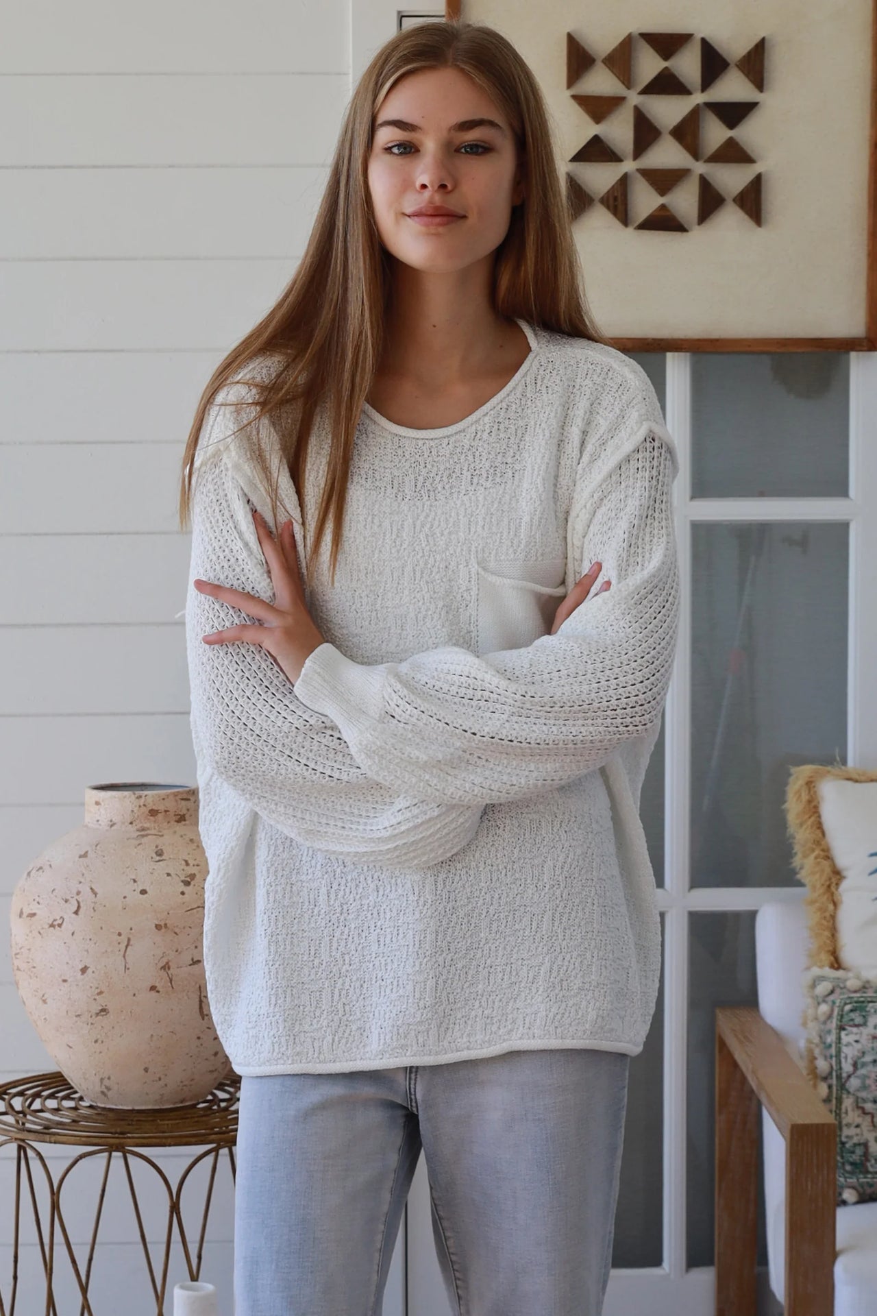 Hady Knit Jumper - White
