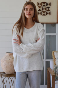 Thumbnail for Hady Knit Jumper - White