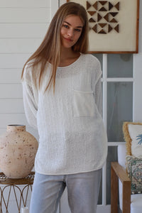 Thumbnail for Hady Knit Jumper - White