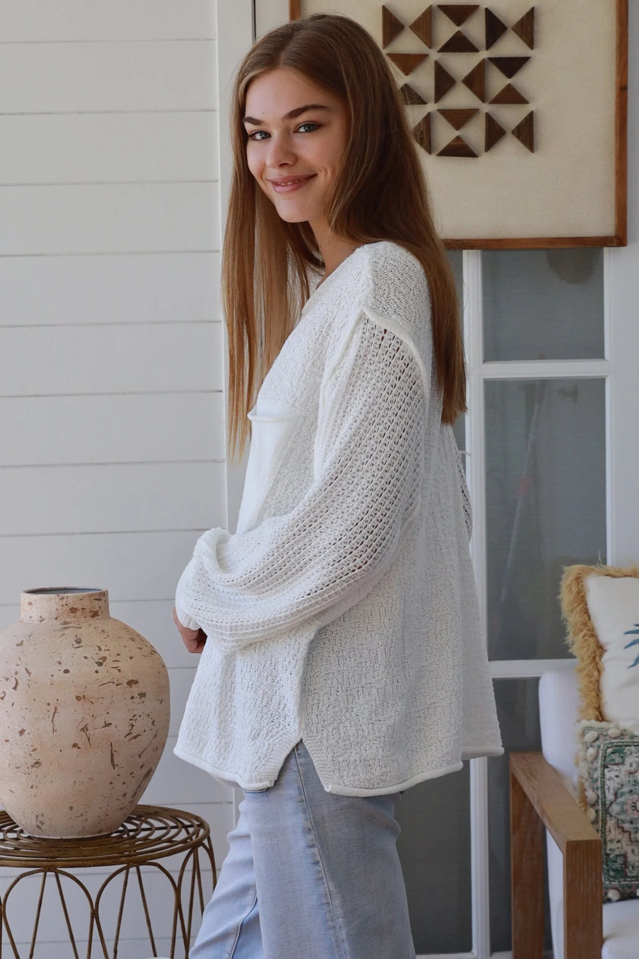 Hady Knit Jumper - White