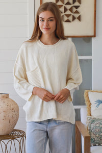 Thumbnail for Hally Knit Jumper - Cream
