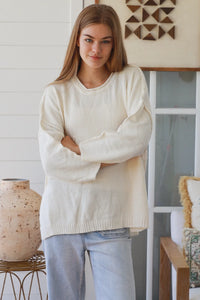 Thumbnail for Hally Knit Jumper - Cream