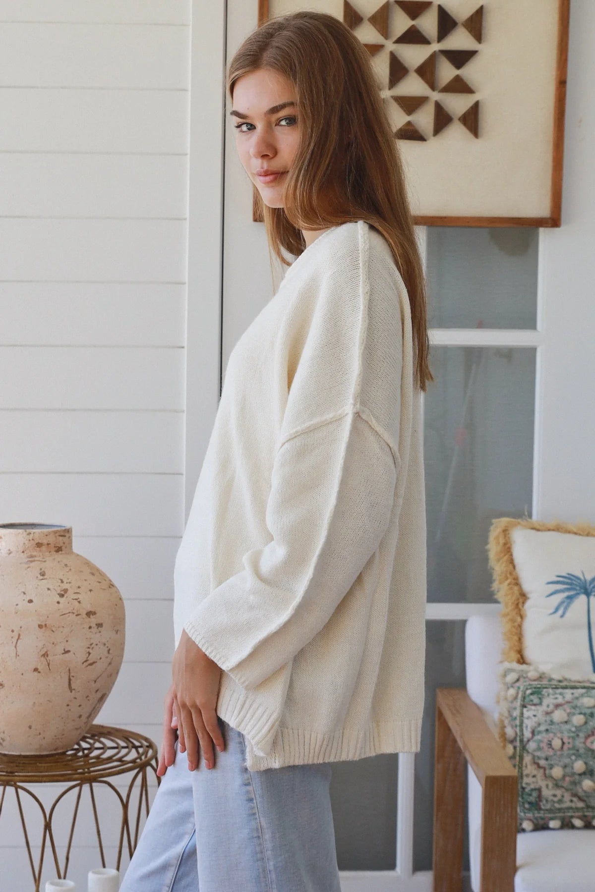 Hally Knit Jumper - Cream