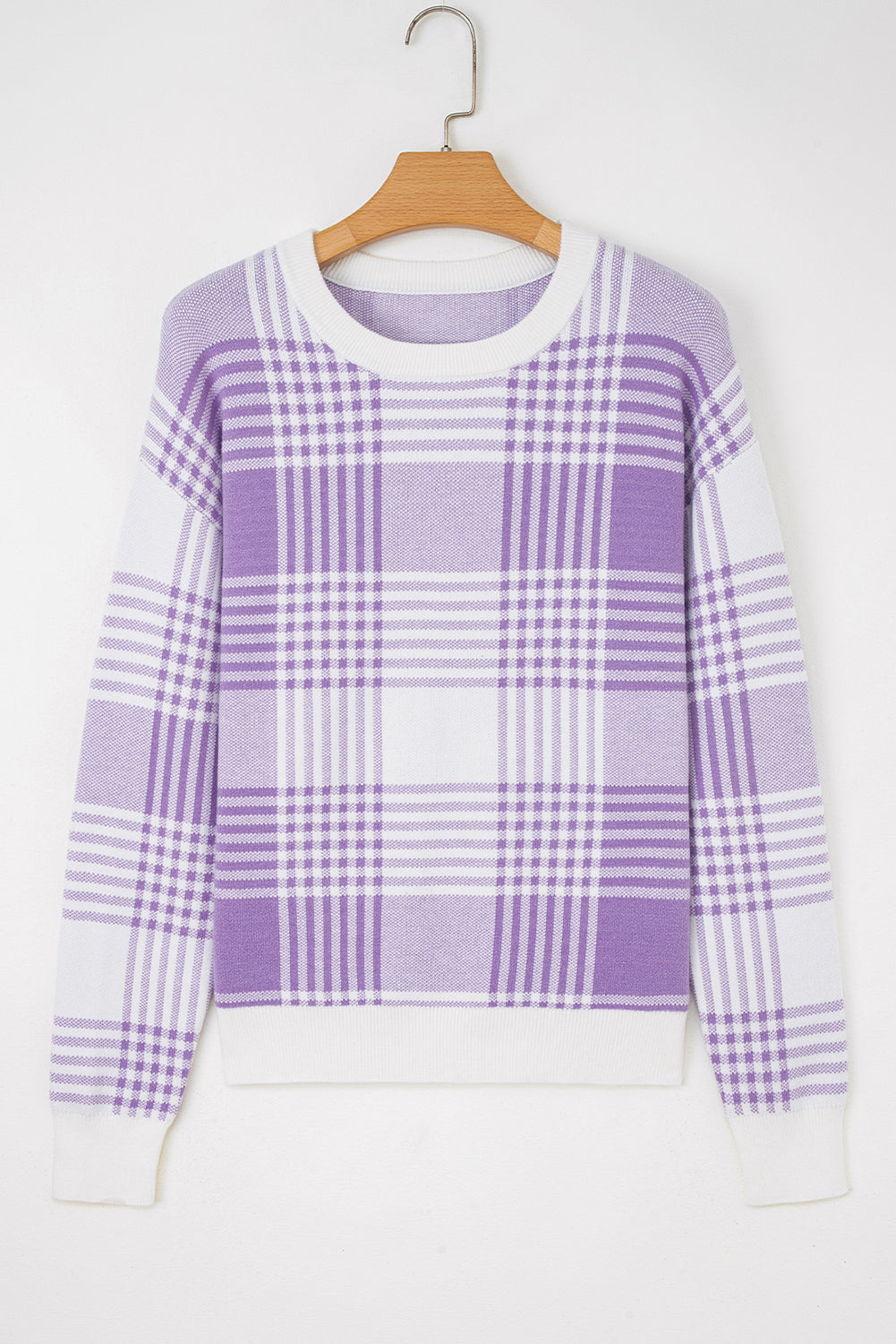 Pippa Plaid Knit - Lilac