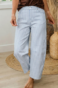 Thumbnail for Violet Stripe Jean - Blue