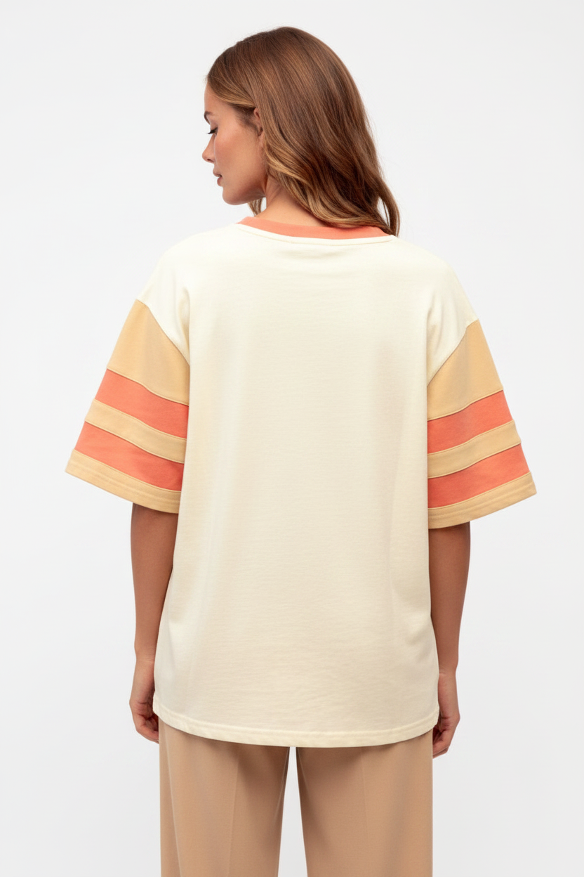 Back view - Cream 75 Tee