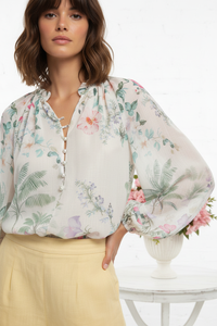 Thumbnail for Close-up - Tropical Floral Blouse