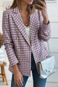 Thumbnail for Coco Tweed Blazer - Lavendar