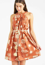 Thumbnail for Dalton Mini Dress - Tan