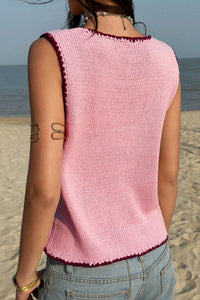 Thumbnail for Petal Knit Vest - Rose