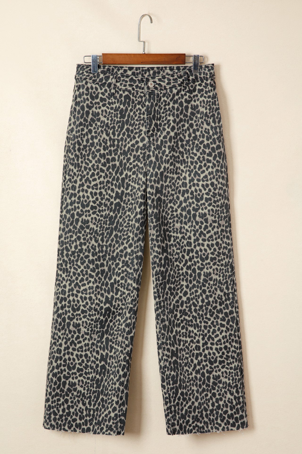 Wildcat Wide-Leg Jeans - Khaki Leopard