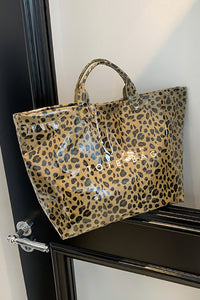 Thumbnail for Brown Leopard PU Leather Water Proof Tote Bag
