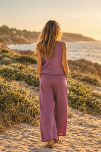 Thumbnail for Bennie Linen Top in Berry