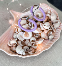 Thumbnail for Raffy Hoop Earrings - Lilac