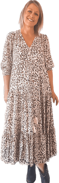 Thumbnail for Selma Maxi Dress - Leopard