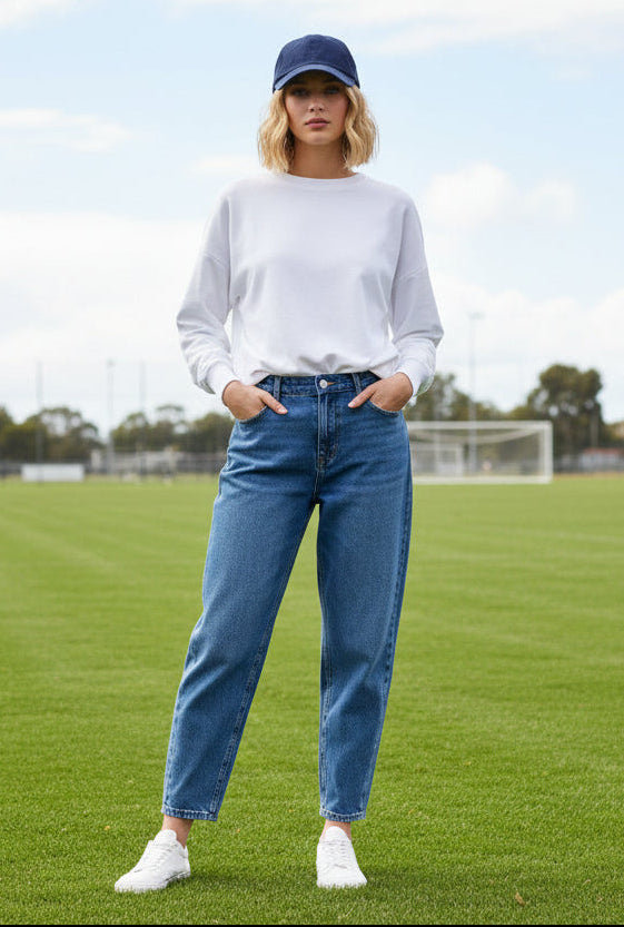 Barrel Jean - Mid Denim
