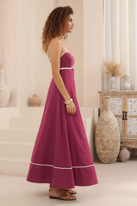 Thumbnail for Side view - Berry Maxi Dress