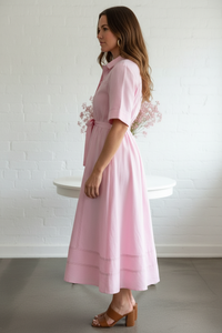 Thumbnail for Side view - Colette Pink Midi consistent face