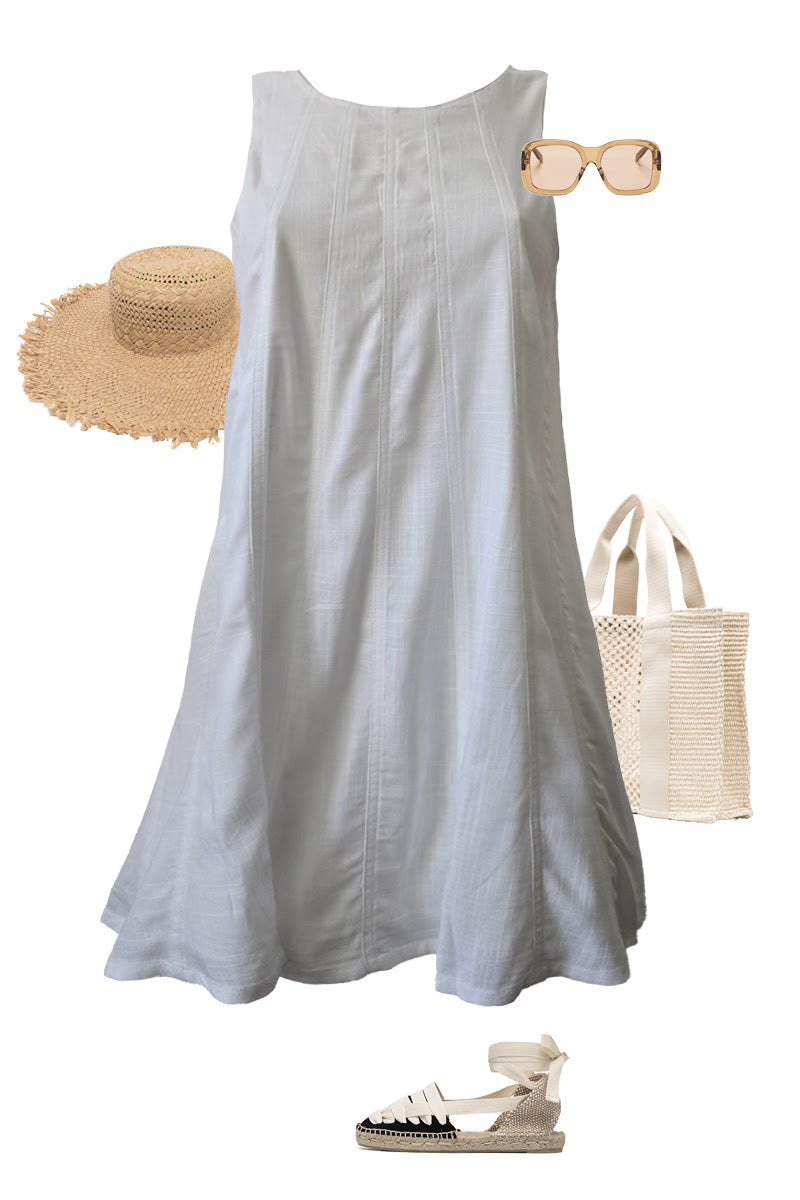 Selina Swing Dress - White