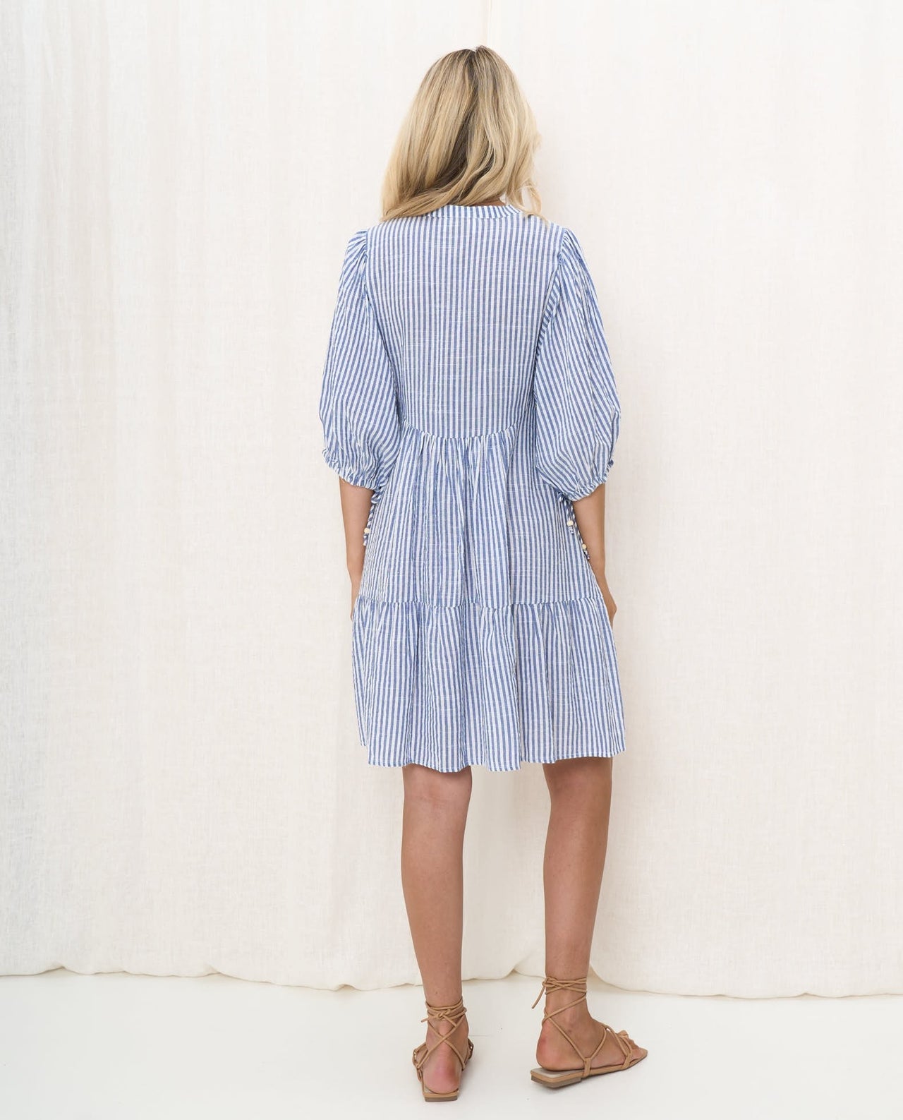 Gini Mini Dress - Blue Stripe