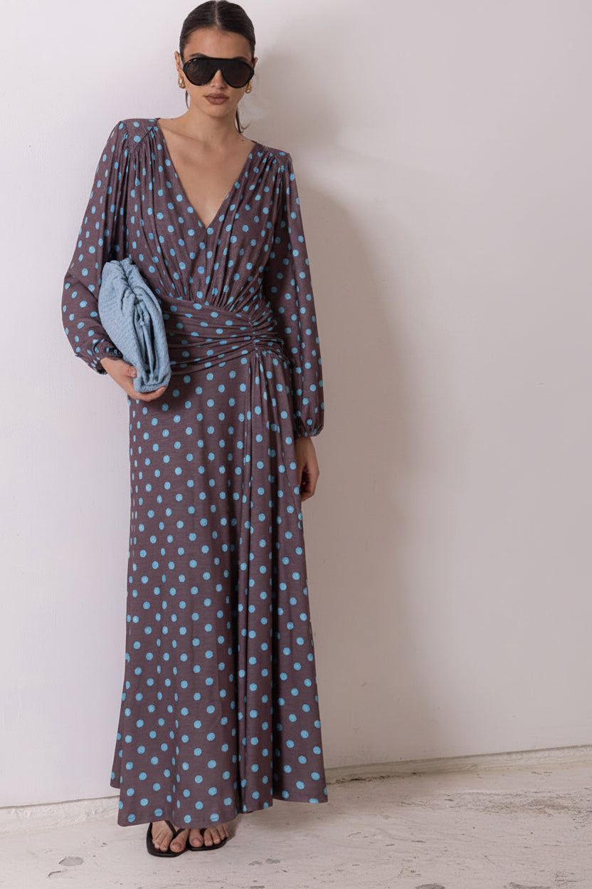Sangria Midi Dress - Chocolate