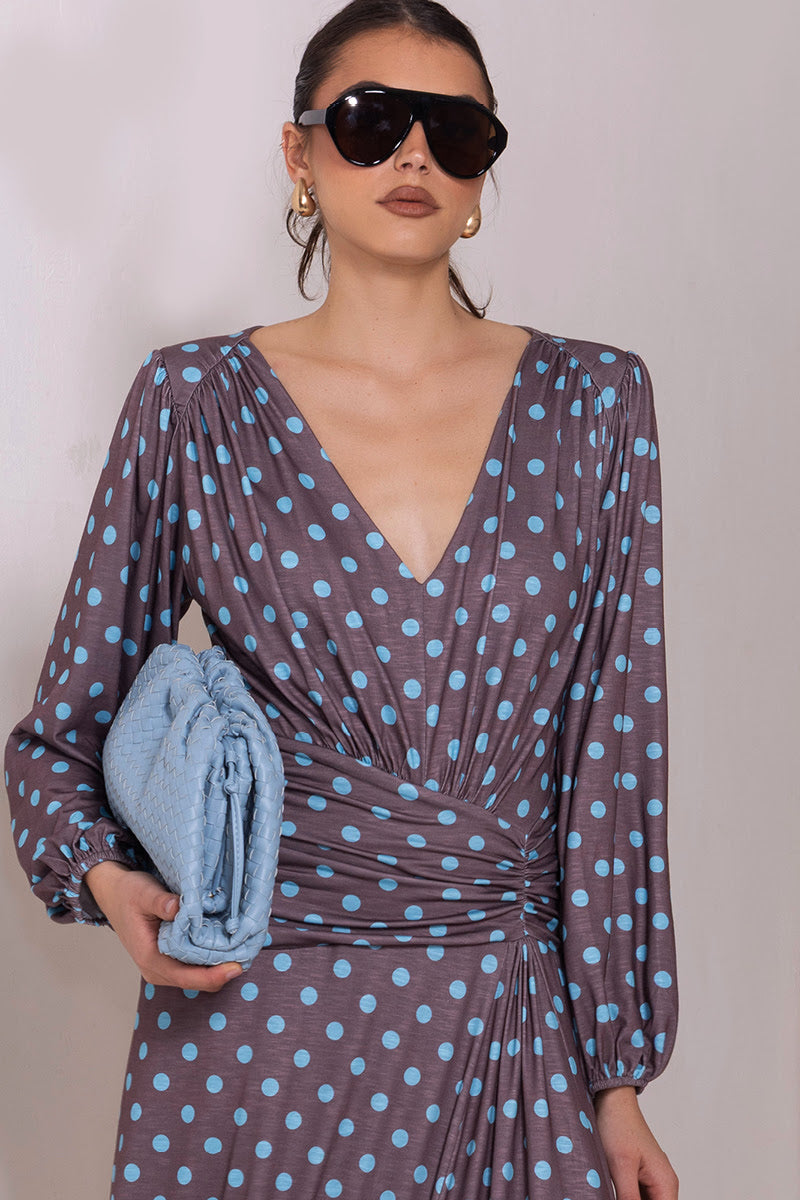 Sangria Midi Dress - Chocolate