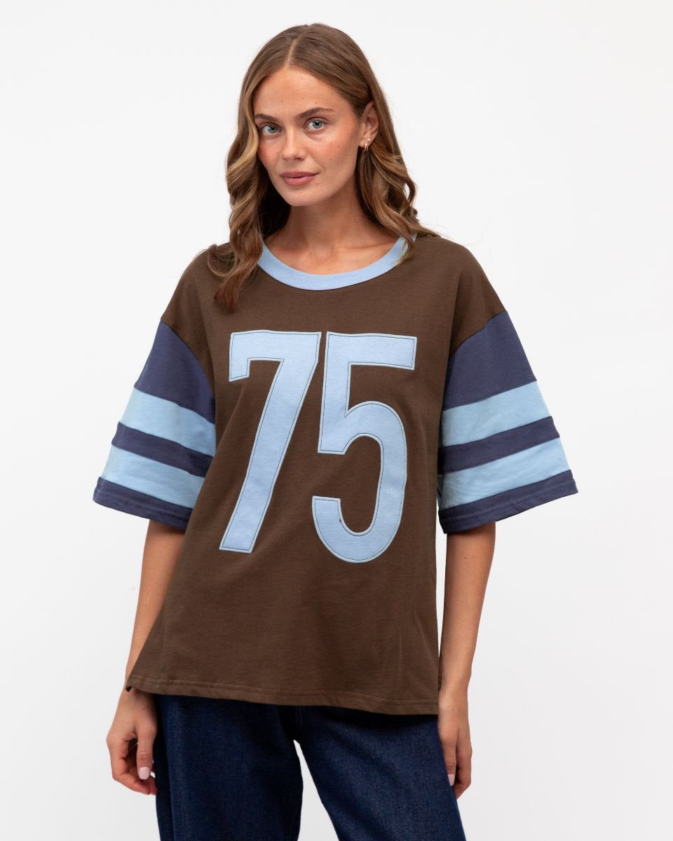 75 Varsity Tee - Chocolate