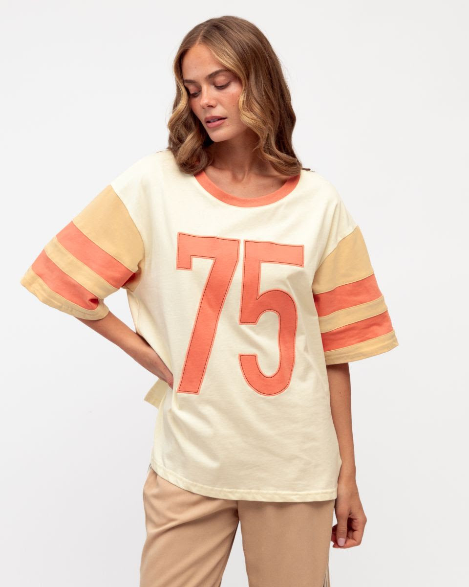75 Varsity Tee - Cream