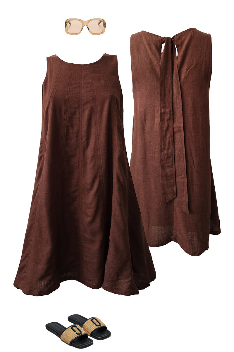 Selina Swing Dress - Chocolate